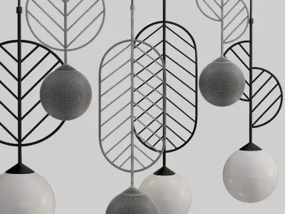 light-03 leaf pendant lamp 3D model