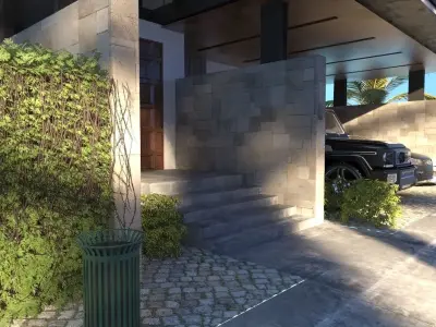 Modern Villa 3D model 42