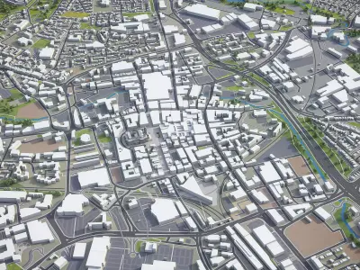 Bolton - City 3D Model Low-poly 3D model