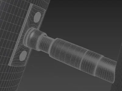 Floor Lamp Silver 3D model