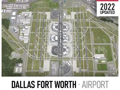 Dallas - Fort Worth Airport Low-poly 3D model