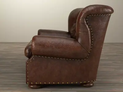 5 Churchill Leather Sofa 3D model