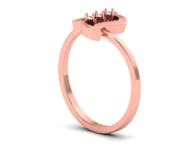 Solitaire  Engagement Women Light Weight Rings 3D print model