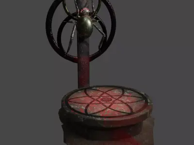 Collection of dungeon items PBR low-poly game ready Low-poly 3D model