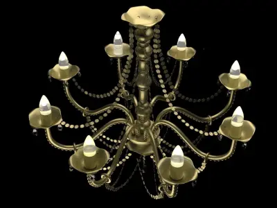CHANDELIER gold 3D model