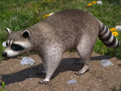  Raccoon Rigged for Maya 