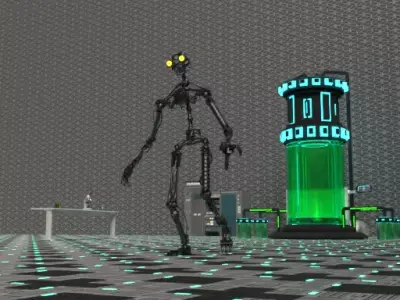 Alien Lab SciFi 3D Scene in Blender 3D model