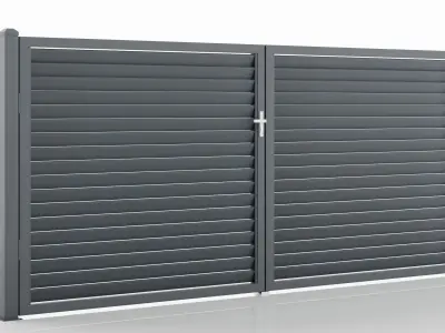 Aluminum Driveway Gate -Model 1- 3D model