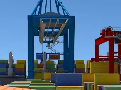 3D  Cargo Dockyard 3D model