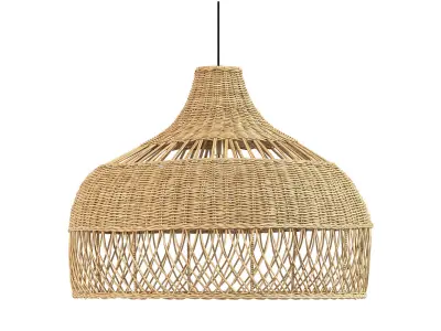 New wicker round tulip skirt rattan light 3D model