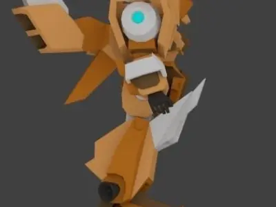 Super Mecha 2 - Gorean of Code Name F41VDI Low-poly 3D model