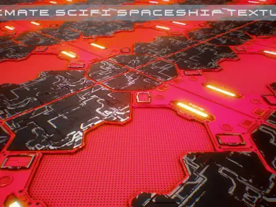 PBR Sci-Fi Spaceship Texture 47 Low-poly 3D model