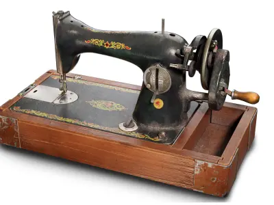 Sewing machine tool old damaged da1 Low-poly 3D model