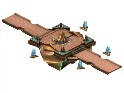 Crystal-energy altar 3D model