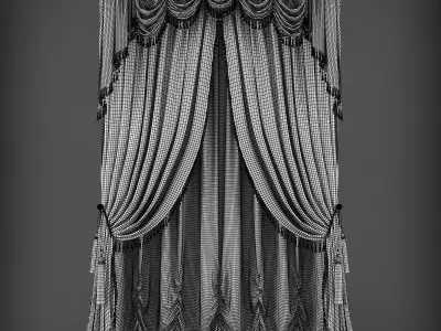 Curtain 3D model 351 Low-poly 3D model