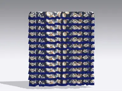 Curtain Low-poly 3D model