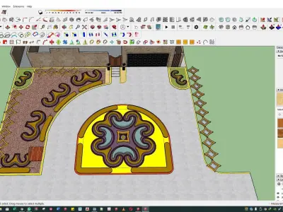landscape design 3d architecture rendering patio  exterior 3D model