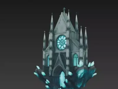 Arcane Portal Sanctuary 3D Model Low-poly 3D model
