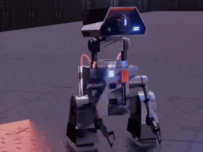 Sci-Fi Robot 3D Model Low-poly 3D model