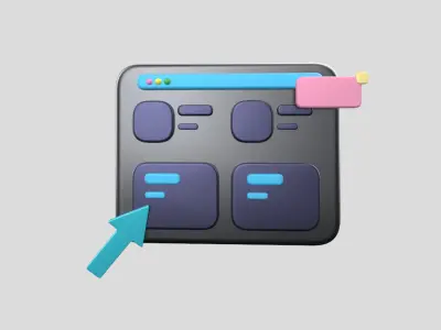 3D app web Icon Low-poly 3D model-11 Low-poly 3D model