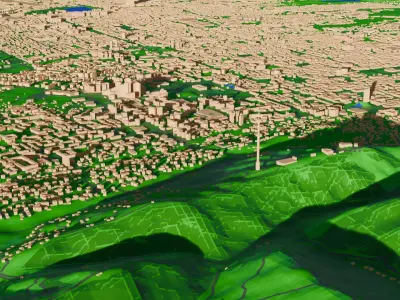 Almaty city  3D model