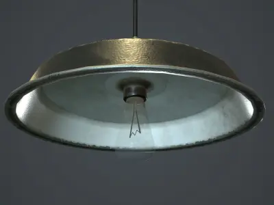 Hanging Lamp PBR Game Ready Low-poly 3D model