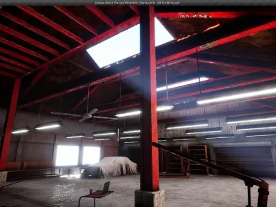 Garage World Low-poly 3D model