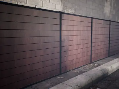 Modular Fences  54 Assets Low-poly 3D model
