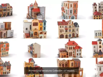 Architectural Miniatures Collection 3D Model Pack