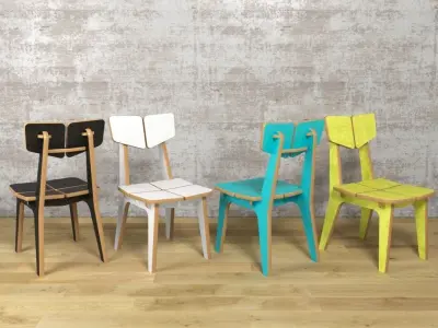 Chairs ColorSet Domino mimi 3D model