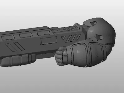 CHIBI-TECH SD - RAMPAGE ARM        3D print model