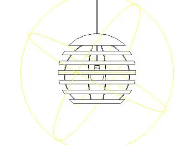 Chandelier room with light hanging from ceiling 3D model