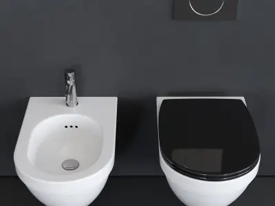 Ceramica Catalano Canova Royal Wall-Hung WC Low-poly 3D model