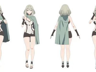 ANIME -  Beginner Druid - RPG Low-poly 3D model