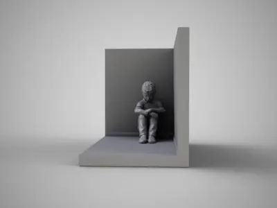 Thoughtful Boy 3D print model