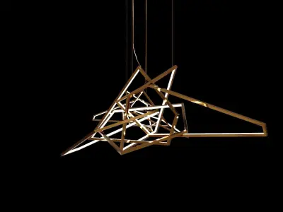 Futuristic Ceiling Light Low-poly 3D model