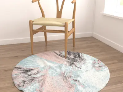 Round Rug Set 97 3D model