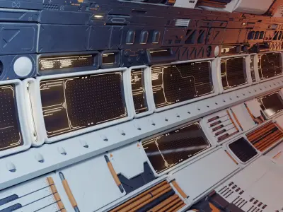 Sci-fi trim sheet 3D model get