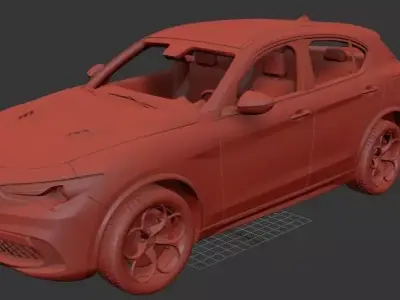 Alfa Romeo Stelvio Quadrifoglio 2018 3D print model