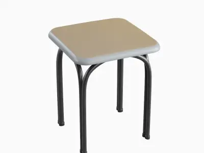 Steel Stool 04 3D model
