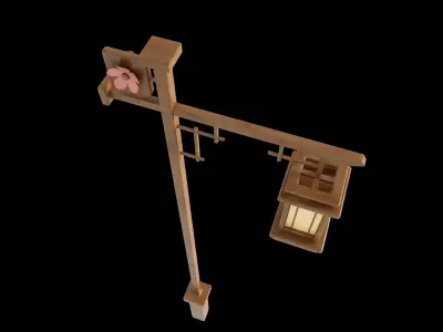 Japanese Street Lamp 3D model