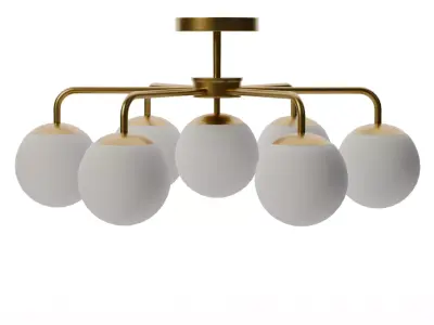 Vega Flush Mount Lamp Low-poly 3D model