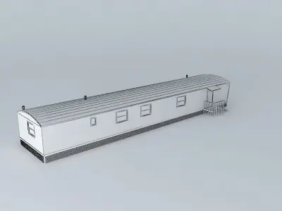 Single Wide Trailer Home Free 3D model