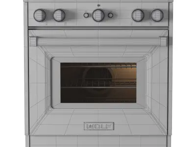 Wolf GR304LP Freestanding Gas 3D model