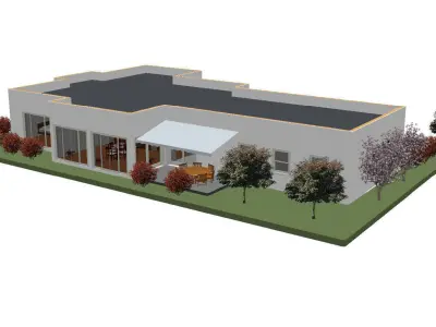 House with garage - Casa parter cu garaj Free 3D model