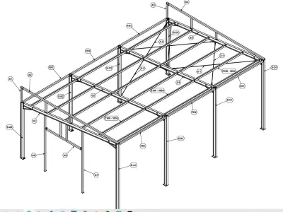  Garage technical space 3D model