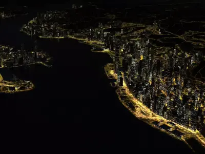 Hong Kong Night City 3D model