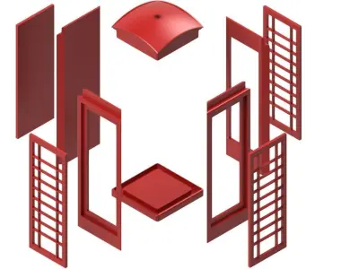 Red Phone Booth 3D print model