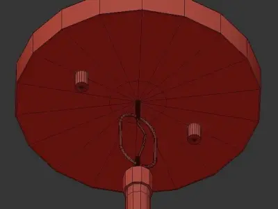 Erzo 8 brass chandelier with six lights 3D model