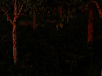 Road in Forest 3D model